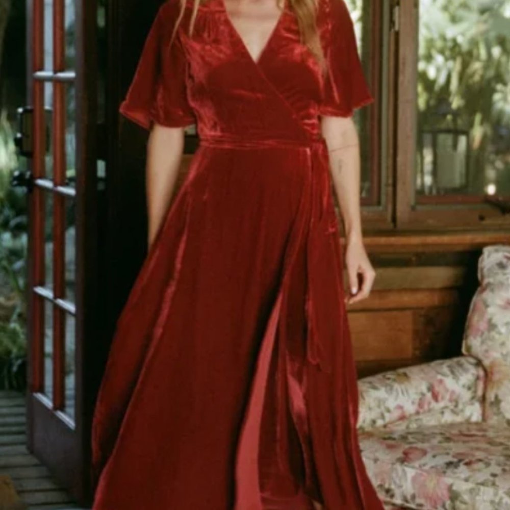 NWT Christy Dawn VELVET Bluebell Holiday Wrap Dress ❤️